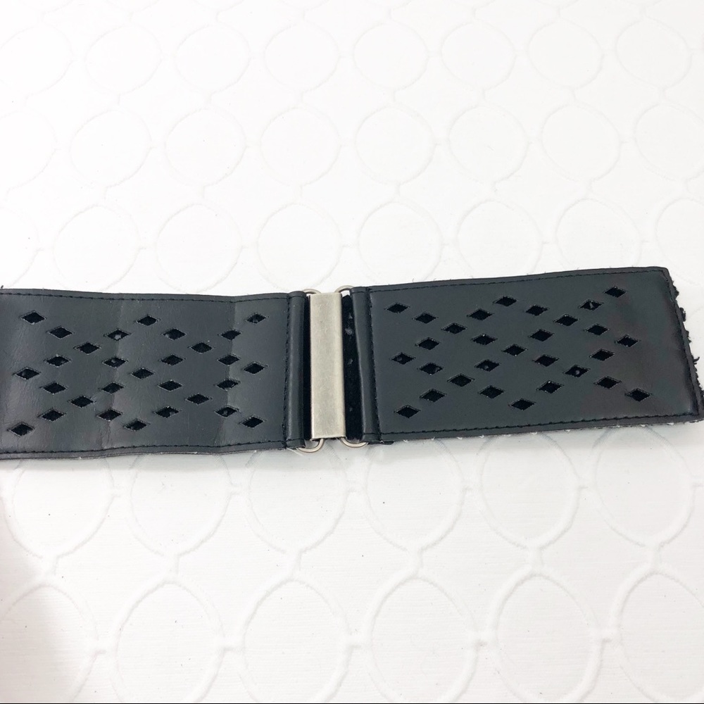 Knit Leather Belt BoHo Festival Concert S/M - Picture 2 of 3